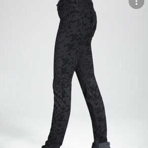 NWT NYDJ black flocked pattern super skinny pants womens size 8